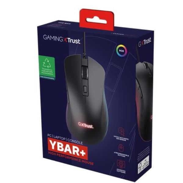 Trust GXT 924 YBAR+ - Mouse - per destrorsi - ottica - 6 pulsanti - cablato - U…