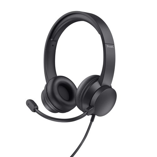 Trust HS-201 - Cuffie con microfono - over ear - cablato - USB-A - nero