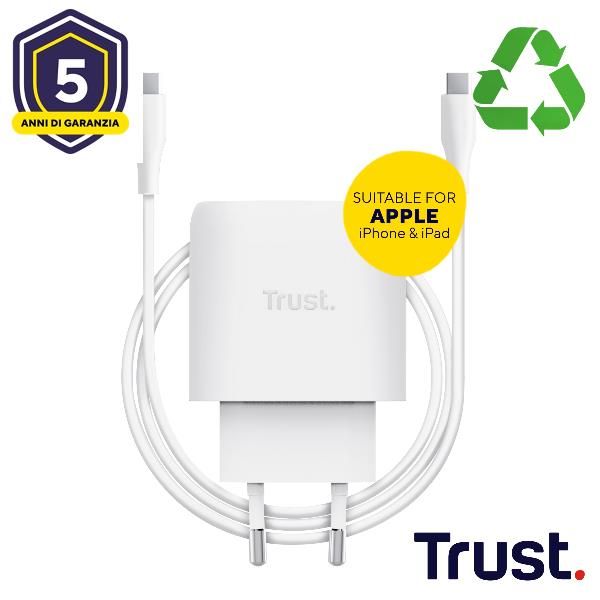 Trust Maxo 45W, Interno, AC, 20 V, 2 m, Bianco