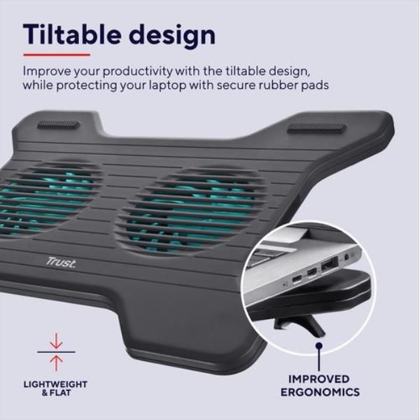 Trust Notebook Cooling Stand Xstream Breeze - Supporto notebook - con ventola d…