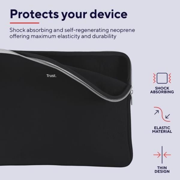 Trust Primo Soft - Custodia per notebook - 13.3" - nero