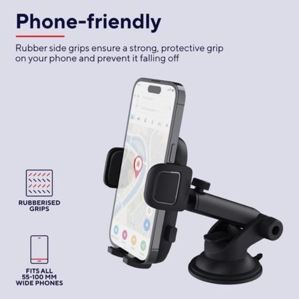 Trust RUNO SUPPORTO PER TELEFONO CON MONTAGGIO AL PARABREZZA