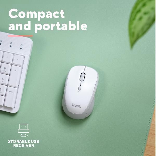 Trust YVI+ MOUSE WIRELESS (FINO A 3 DISPOSITIVI CONTEMPORANEAMENTE) SILENZIOSO …