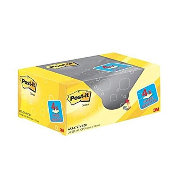 VALUE PACK FOGLIETTI POST-IT GIALLO CANARY 653 16 4 OMAGGIO