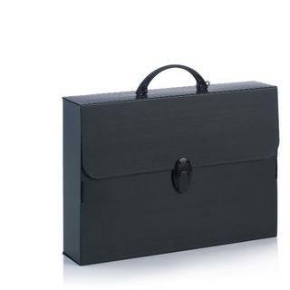 Valigetta Polionda Every Line Total Black - 27x37,5 cm - dorso 8 cm - Favorit