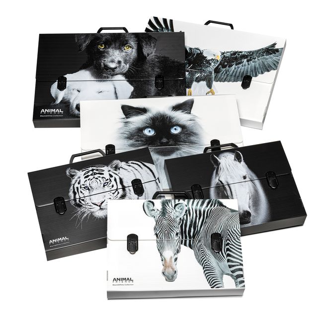 Valigetta polionda Animal Friends - 28 x 38 cm - dorso 5 cm - fantasie assortit…