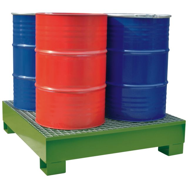 Vasche di raccolta - a tenuta stagna - 4 fusti - 134 x 125 x 30 cm - Carvel