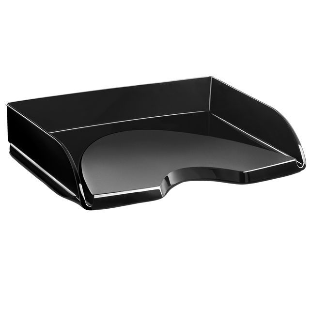 Vaschetta portacorrispondenza - apertura frontale - 26 x 35,1 x 6,9 cm - nero c…