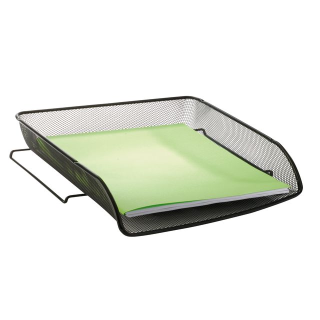 Vaschetta portacorrispondenza Mesh - 27 x 6,5 x 34 cm - rete metallica - nero -…