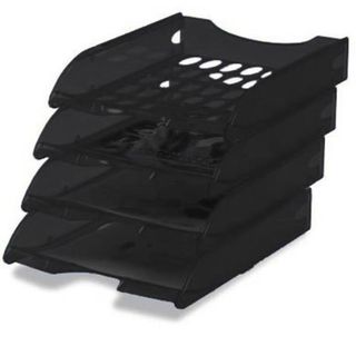 Vaschetta portacorrispondenza forata E040 - 26 x 34,5 x 6,5 cm - nero - Fellowes