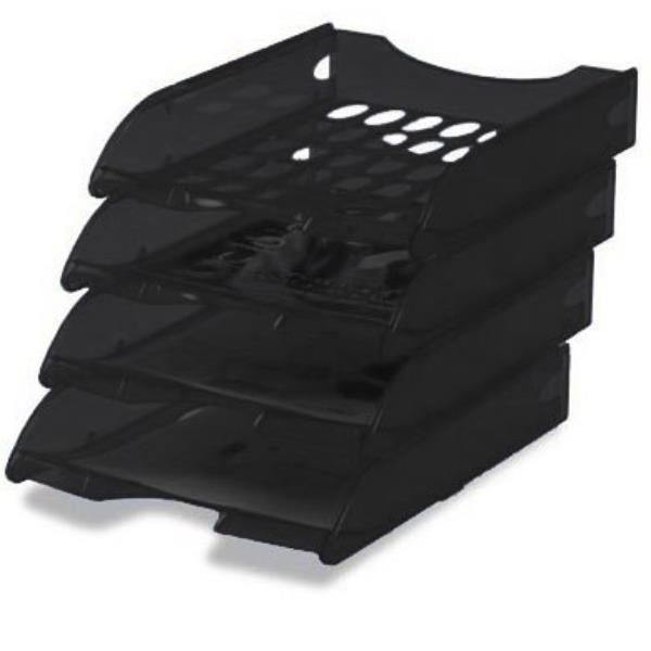 Vaschetta portacorrispondenza forata E040 - 26 x 34,5 x 6,5 cm - nero - Fellowes