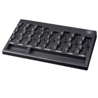 Vassoio portamonete Euro - PP riciclata - 310 x 185 x 30 mm - nero - Iternet