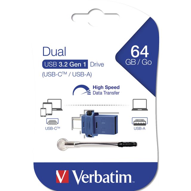 Verbatim - Memoria USB 3.0 Store 'N' Go Dual Drive - USB-A / USB-C - 64 GB - 49…