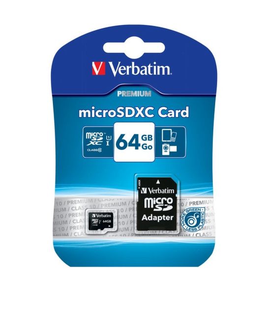 Verbatim - Micro SDXC Classe 10 fino a 45mb/sec - 44084 - 64GB