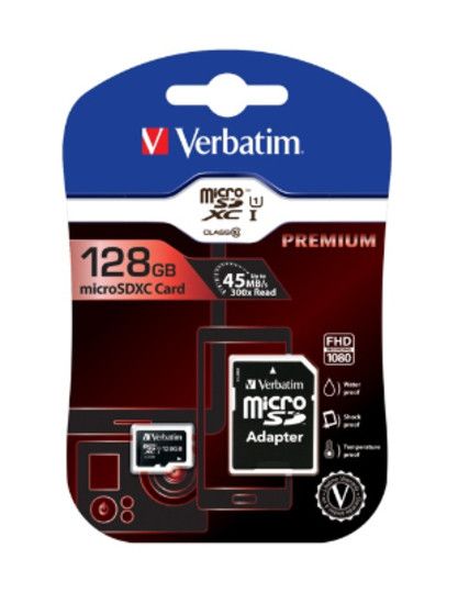 Verbatim - Micro SDHC Classe 10 fino a 45mb/sec - 44085 - 128GB