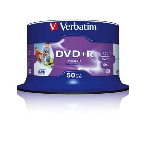 Verbatim - Scatola 50 DVD+R - stampabile - 43512 - 4,7GB