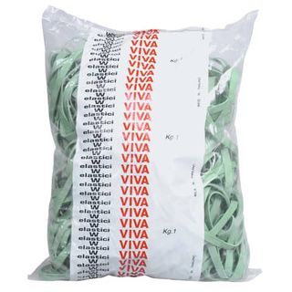 Viva - Elastici - 0.8 cm x 12 cm - 1 kg - verde - 155 pezzi