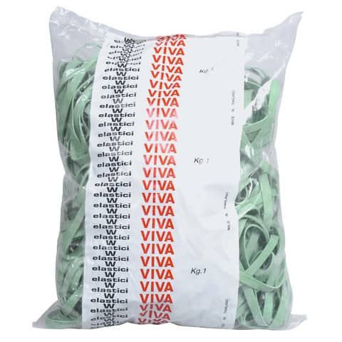 Viva - Elastici - 0.8 cm x 12 cm - 1 kg - verde - 155 pezzi