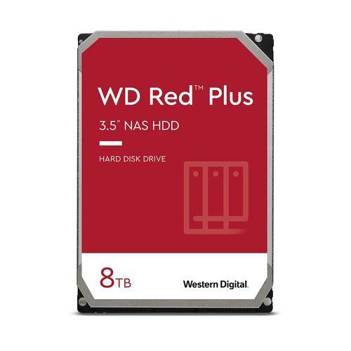 WD Red Plus WD80EFPX - HDD - 8 TB - interno - 3.5" - SATA 6Gb/s - 5640 rpm - bu…