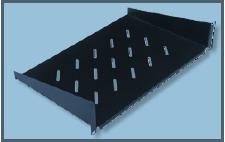 WP RACK - Mensola rack - nero, RAL 9005 - 2U - 19"