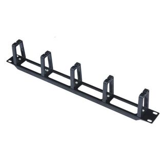 WP RACK - Pannello di gestione cavi rack - nero, RAL 9005 - 1U