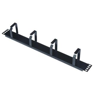 WP RACK - Pannello di gestione cavi rack - nero, RAL 9005 - 1U - 19"