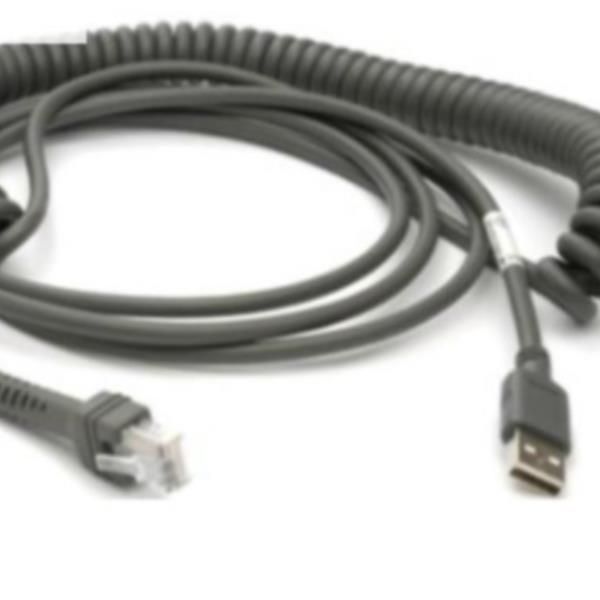 Zebra - Cavo USB/di rete - USB (M) a RJ-45 (M) - 4.6 m - avvolto a spirale - pe…
