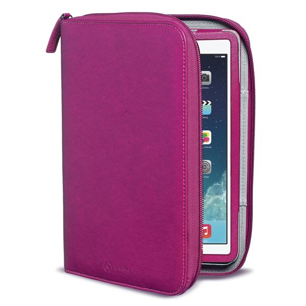 CELLY ORGANIZER2502 - Custodia per tablet - ecopelle - ciliegia - per Apple iPa…