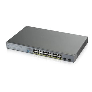 Zyxel GS1300-26HP - Switch - 24 x 10/100/1000 (PoE+) + 2 x Gigabit SFP (uplink)…