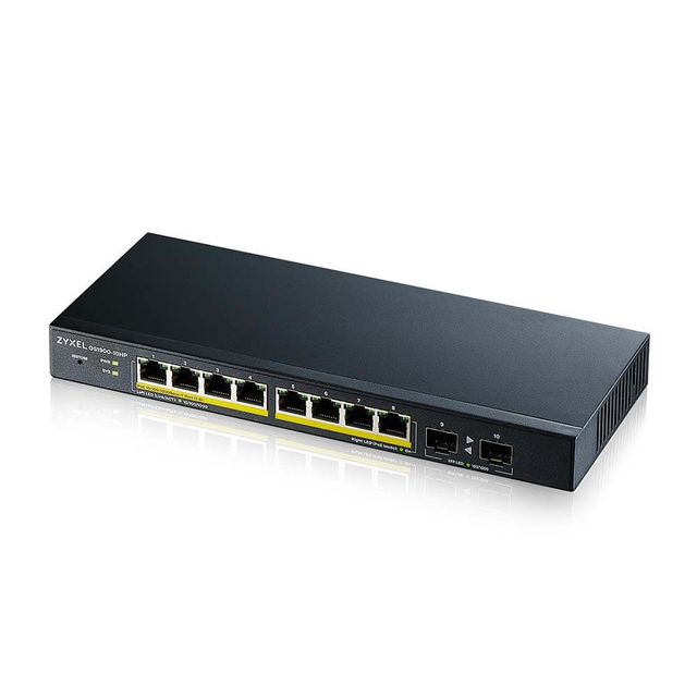Zyxel GS1900-10HP - Switch - intelligente - 8 x 10/100/1000 (PoE+) + 2 x Gigabi…