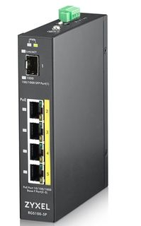 Zyxel RGS100-5P - Switch - unmanaged - 4 x 10/100/1000 (PoE+) + 1 x Fast Ethern…