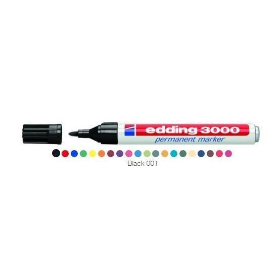 edding 3000 - Marcatore - permanente - nero - 1.5-3 mm