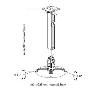equip - Kit montaggio (momtaggio a parete/soffitto) - per proiettore - acciaio …