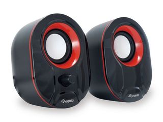 equip Stereo 2.0 - Altoparlanti - per PC - 3 Watt - nero / rosso