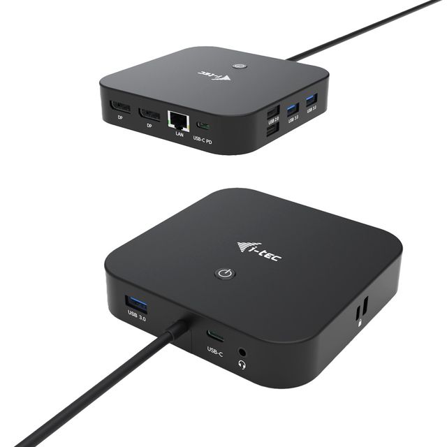 i-Tec - Docking station - USB-C / Thunderbolt 3/USB4 - HDMI, 2 x DP - GigE