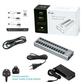i-Tec USB 3.0 Charging HUB 13 port + Power Adapter 60 W - Hub - 13 x SuperSpeed…
