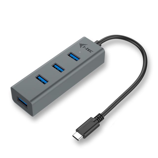 i-Tec USB-C 3.1 Metal HUB - Hub - 4 x SuperSpeed USB 3.0 - desktop