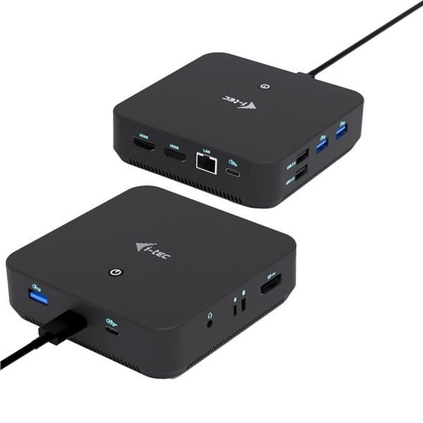 i-tec USB-C DP Dual HDMI Docking Station with Power Delivery 100 W, Cablato, US…