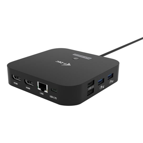 i-tec USB-C Dual HDMI Docking Station with Power Delivery 100 W, Cablato, USB 3…