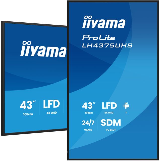 iiyama LH4375UHS-B2AG, Pannello piatto per segnaletica digitale, 108 cm (42.5ʺ)…