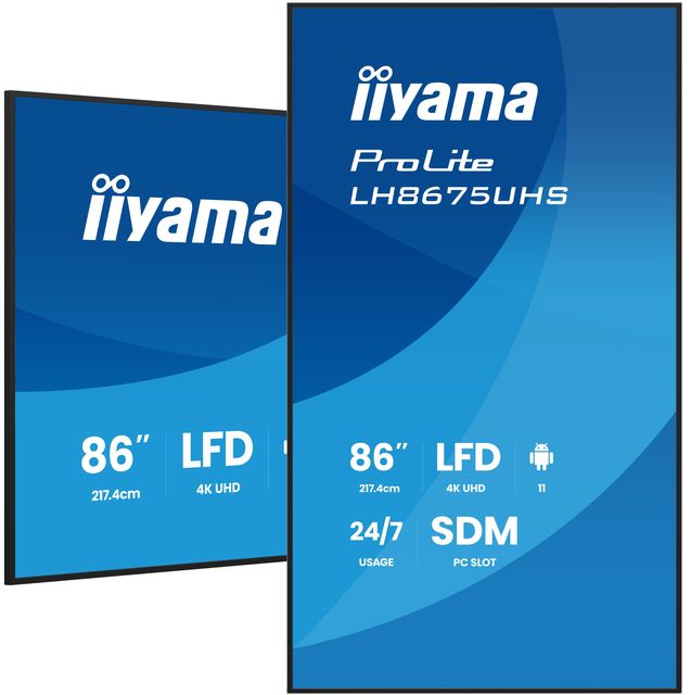 iiyama LH8675UHS-B2AG, Pannello piatto per segnaletica digitale, 2,17 m (85.6ʺ)…