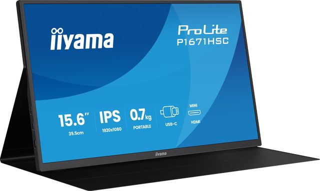 iiyama ProLite P1671HSC-B1, 39,6 cm (15.6ʺ), 1920 x 1080 Pixel, Full HD, LED, 3…