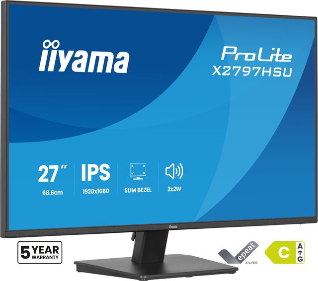 iiyama ProLite X2797HSU-B1, 68,6 cm (27ʺ), 1920 x 1080 Pixel, Full HD, LED, 4 m…