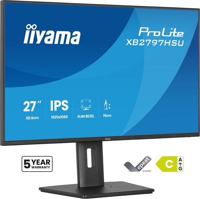 iiyama ProLite XB2797HSU-B1, 68,6 cm (27ʺ), 1920 x 1080 Pixel, Full HD, LED, 4 …