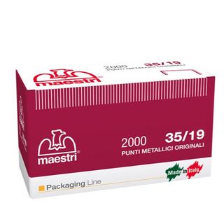 maestri Packaging Line - Punti metallici - 35/19 - 33.33 x 19 mm - metallo - ri…