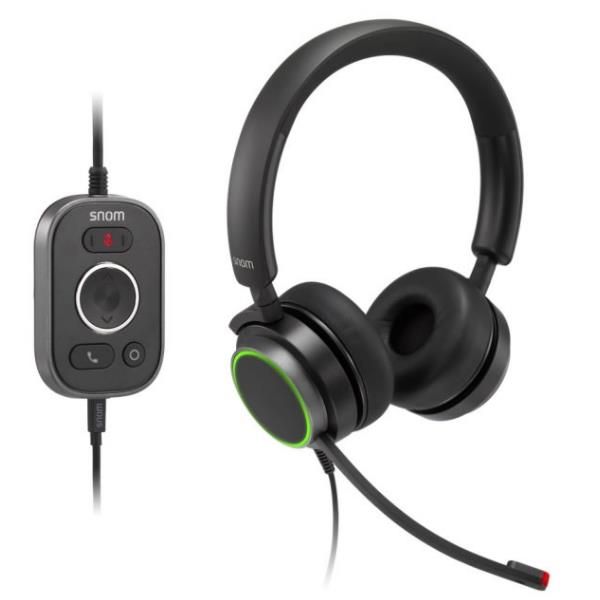 snom A330D - Cuffie con microfono - on-ear - cablato - USB, jack 3,5 mm