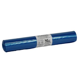 10 sacchi rifiuti PCR 110L 72x110cm 30gr azzurro Bio Extrusion