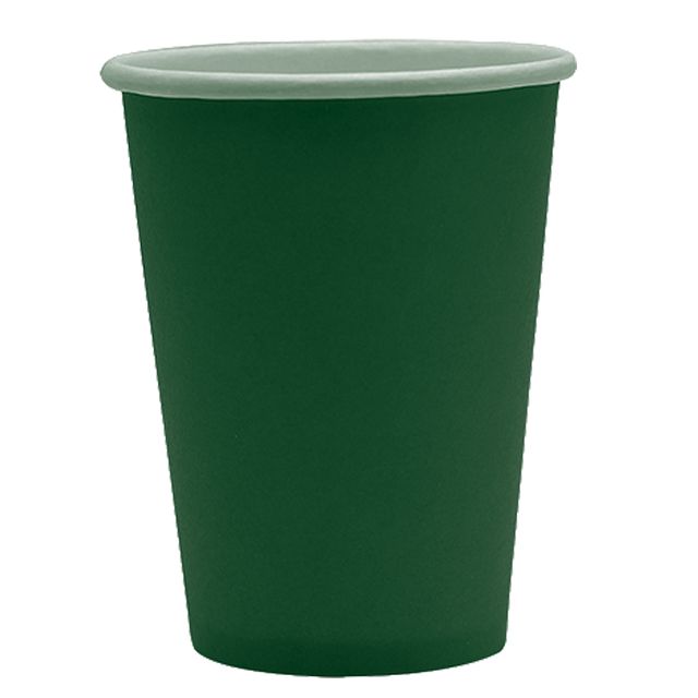 25 bicchieri 250cc Ecocolor biodegradabile verde bosco Big Party