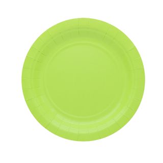 25 piatti piani D18cm Ecocolor biodegradabile verde mela Big Party
