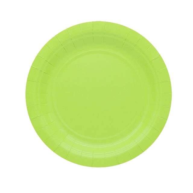 25 piatti piani D18cm Ecocolor biodegradabile verde mela Big Party